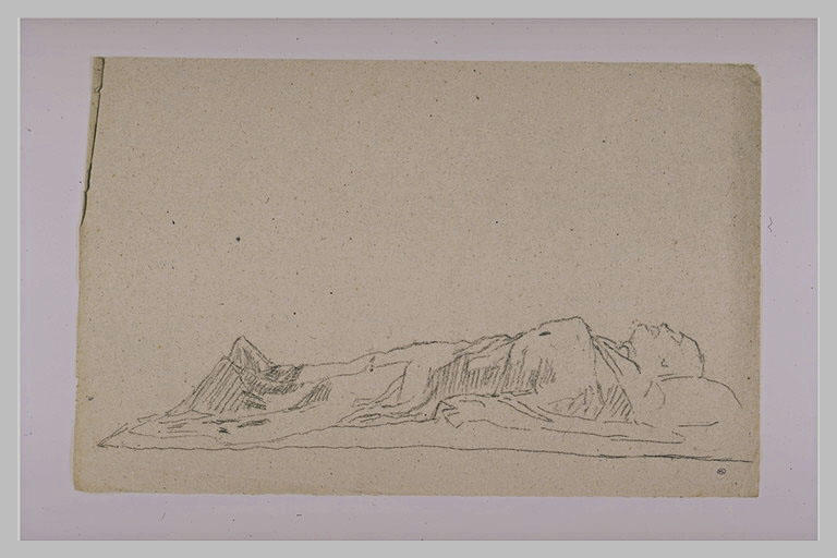 Personnage étendu sur le dos : étude pour le tombeau du duc d'Aumale_0