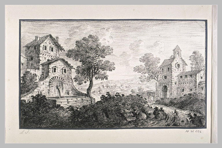 Deux constructions séparées par une route dans un paysage montagneux_0