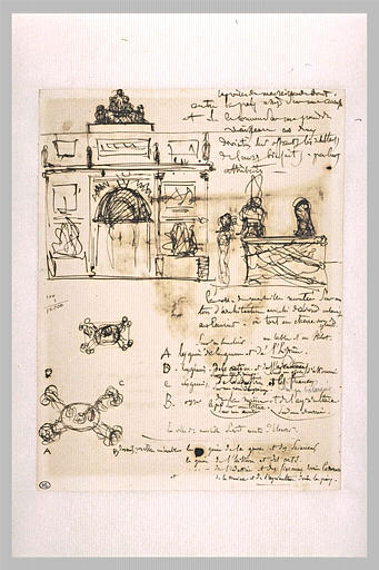Feuille d'études pour un arc de triomphe, la ville de Marseille_0