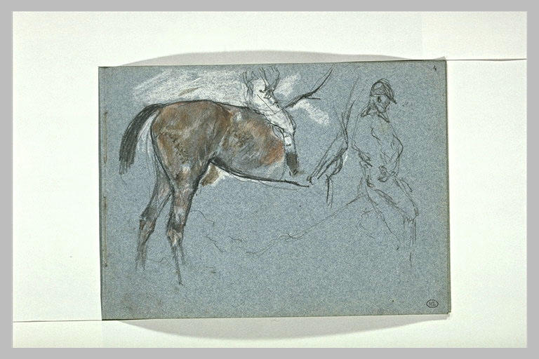 Croquis d'un cheval, et d'un jockey_0