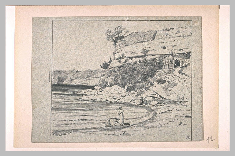 Femmes et pêcheurs dans une crique_0