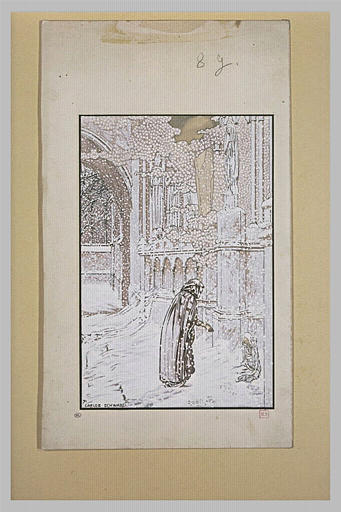 Le Rêve : enfant abandonné et personnage sous la neige près d'une église_0