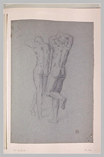 Deux hommes nus, debout, vus de dos_0