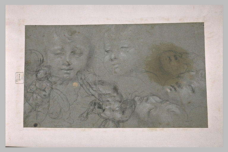 Cinq études de têtes d'enfants et deux études d'enfants nus_0
