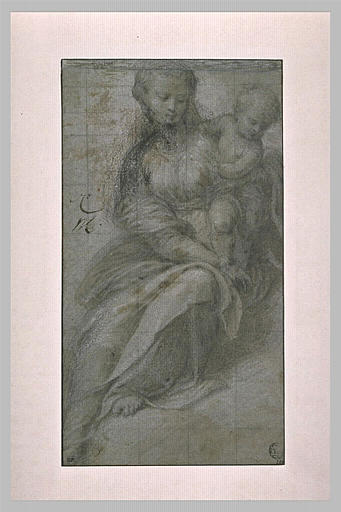 La Vierge assise tenant l'Enfant Jésus sur son bras gauche_0