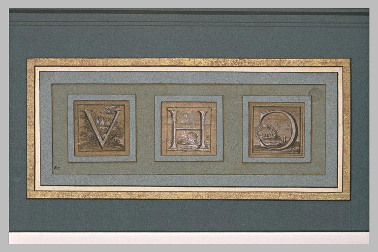Trois lettres ornées : V.H.C._0