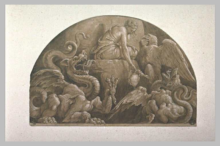 L'aigle de Jupiter apportant à Psyché l'eau du Styx_0