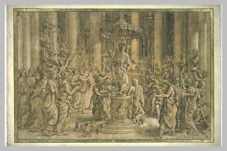 Fête en l'honneur de Diane en Hécate dans un temple_0