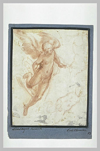 Etude d'un ange volant, et croquis sommaires_0