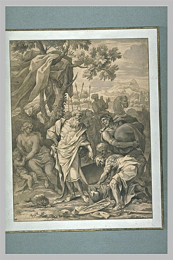 Un guerrier faisant placer, dans des caisses, vases et objets précieux_0