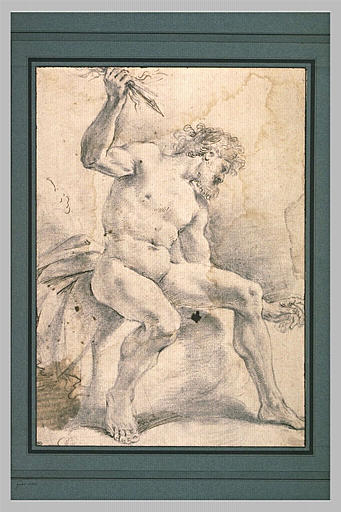 Jupiter, assis, lançant la foudre_0