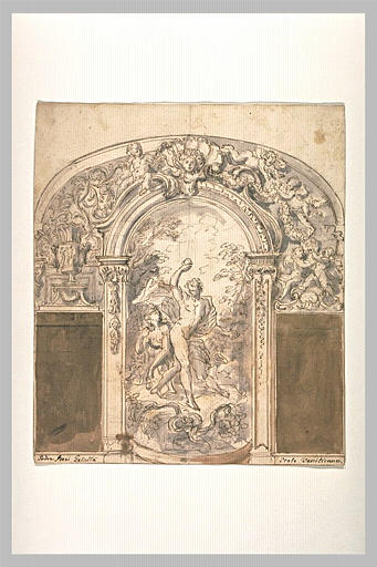 Etude pour une fontaine, avec Atalante et Hippomène vainqueur à la course_0
