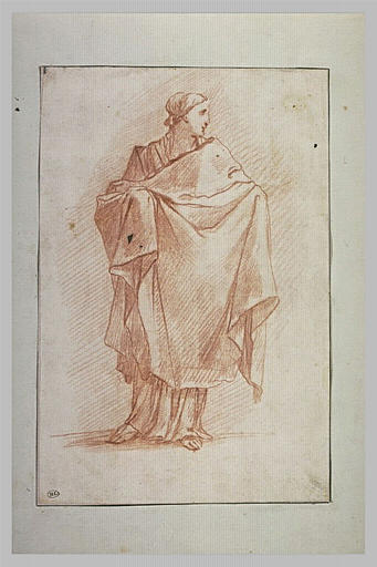 Etude d'une femme calabraise debout_0