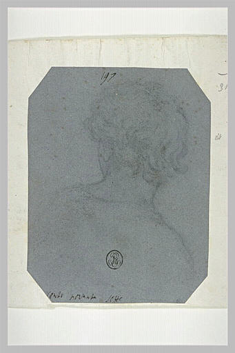 Tête de jeune homme, vue de dos_0