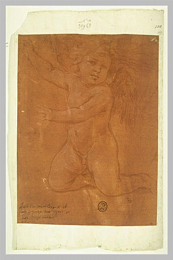 Figure d'un ange à genoux, vu de face_0