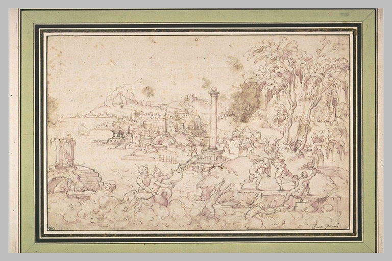 Scène mythologique dans un paysage idyllique_0