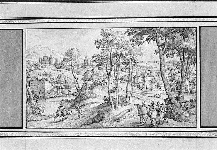 Paysage avec le Christ et les pélerins d'Emmaüs_0