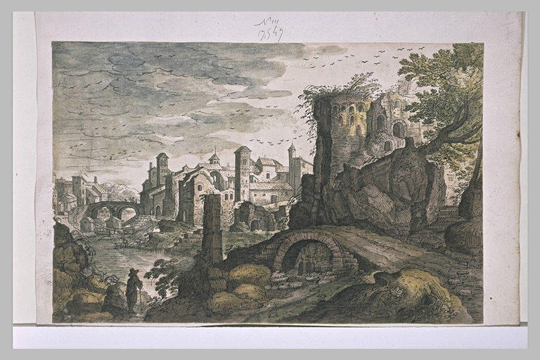 Ville italienne, traversée par une rivière_0