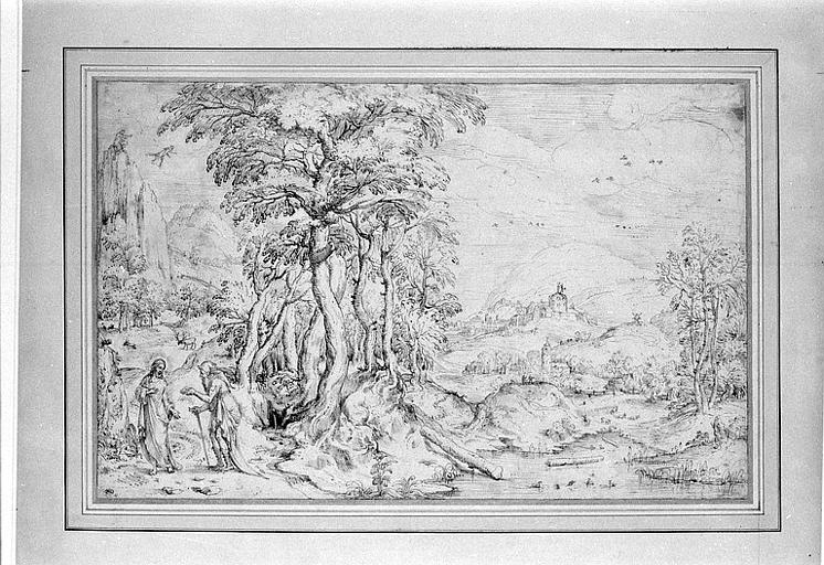 Paysage avec les trois tentations du Christ_0