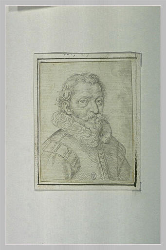 Portrait d'un homme en buste, portant barbe et moustaches_0