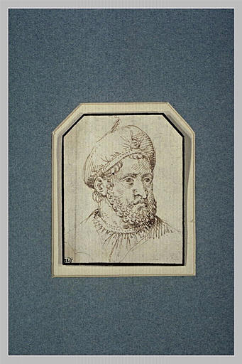 Tête d'homme, coiffée d'un turban_0