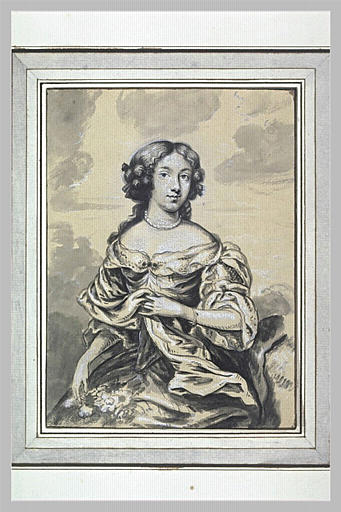 Portrait d'une jeune femme assise_0