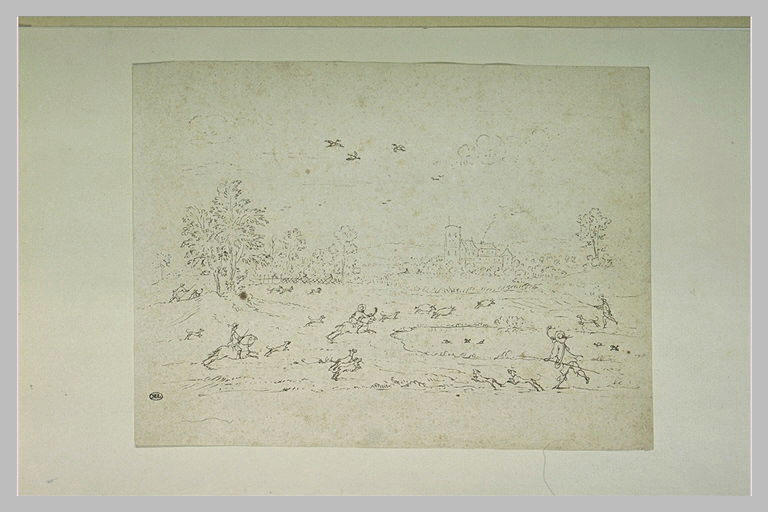 Paysage avec une chasse au sanglier_0