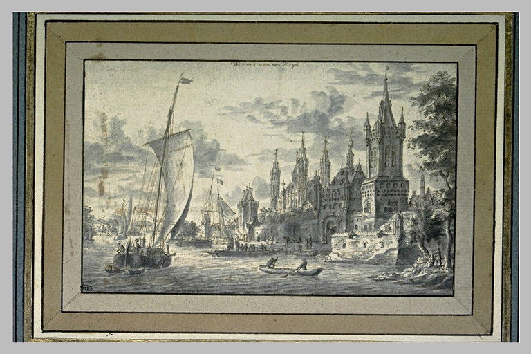 Vue de la ville de Worms, prise du Rhin_0