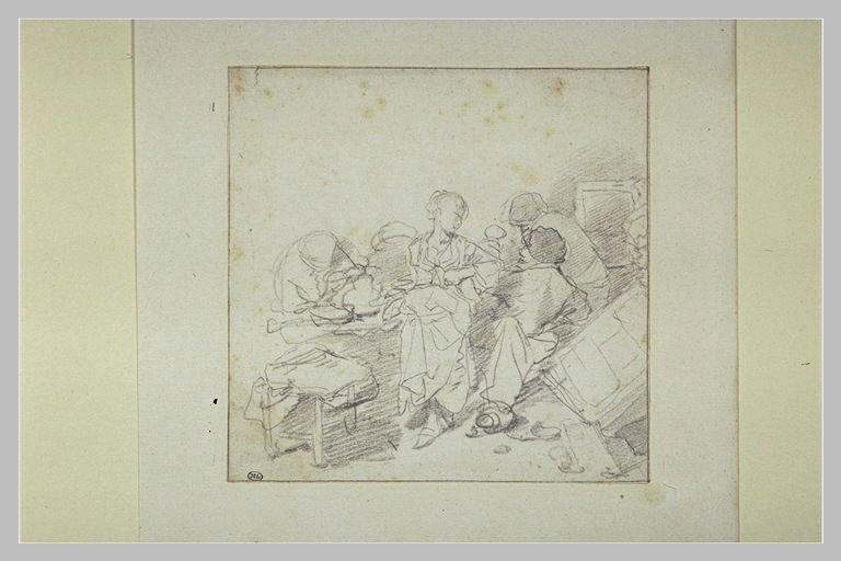 Scène d'auberge avec des paysans autour d'une table_0