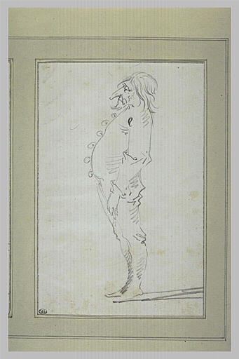 Personnage de la comédie italienne : un homme au nez crochu_0