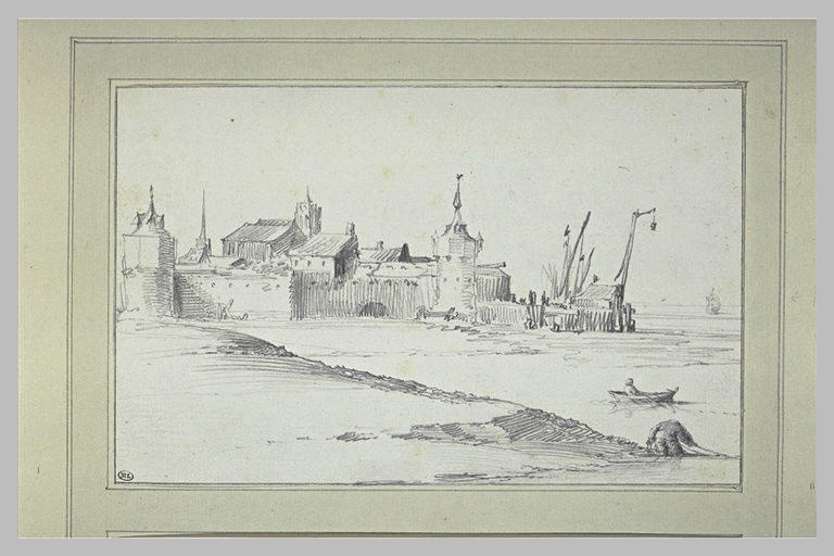 Ville fortifiée, au bord de la mer_0