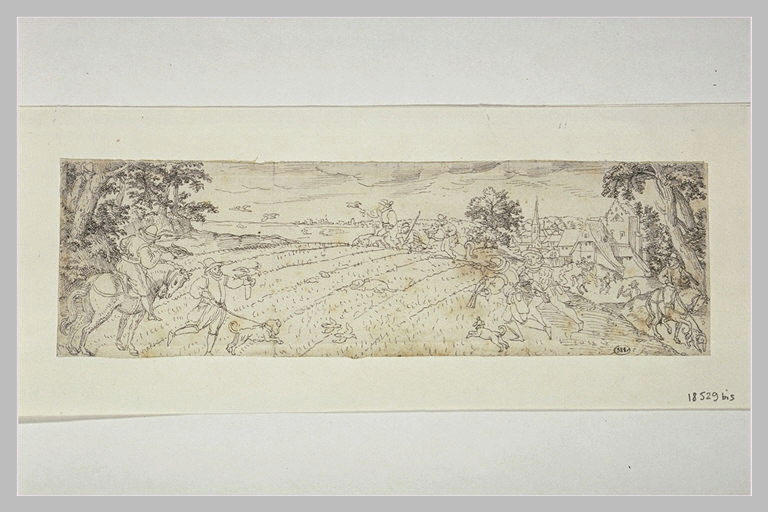 Chasse aux perdrix avec des faucons et des chiens_0