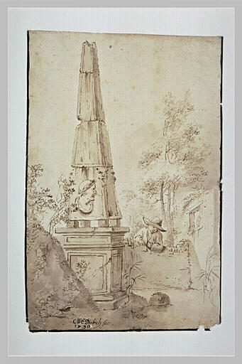 Paysage avec un obélisque_0