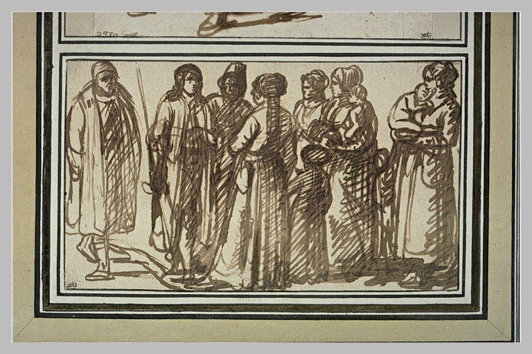 Groupe de trois hommes et quatre femmes_0