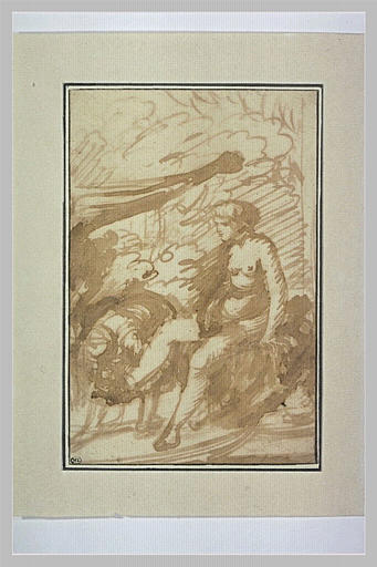 Etude d'une jeune femme nue sortant du bain_0