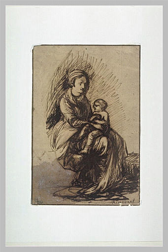 La Vierge assise tenant l'Enfant Jésus sur ses genoux_0