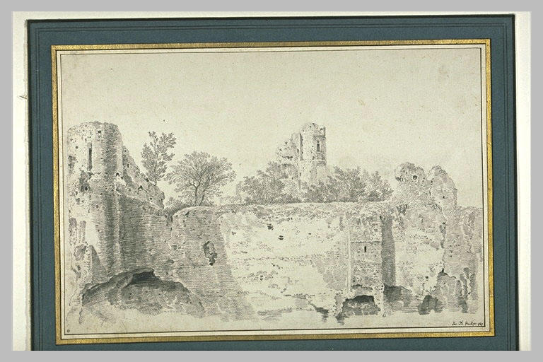 Vue d'un château fort en ruines_0