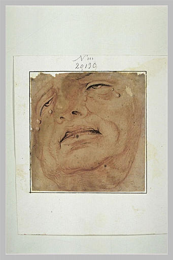 Masque d'homme âgé, pleurant_0