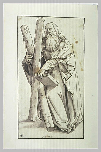 Saint André soutenant sa croix et portant un livre_0