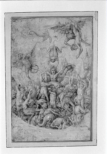 Damnés tourmentés par des diables et des animaux fantastiques_0