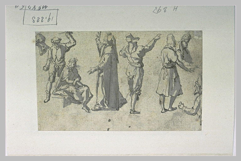 Etude pour un Christ aux outrages, et autres figures_0