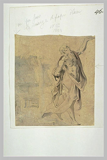 Le Temps : Saturne, vieillard, marchant vers la droite_0