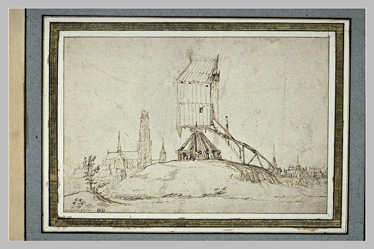 Moulin à vent sur une butte_0