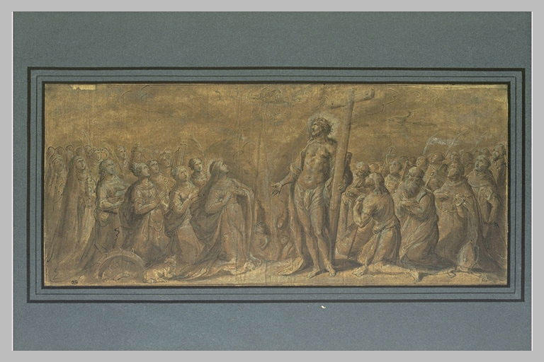 Le Christ et les saints priant Dieu de délivrer les âmes_0