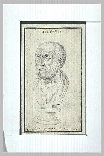 Buste de Carnéade, de trois quarts vers la gauche_0