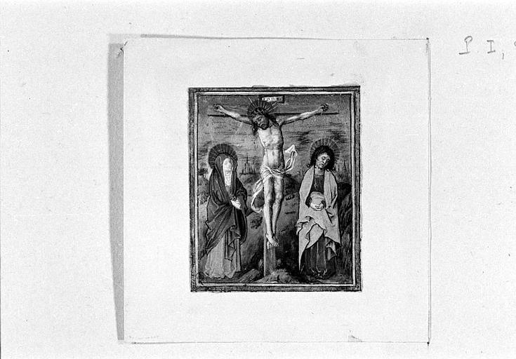 Le Christ en croix entre la Vierge et saint Jean_0