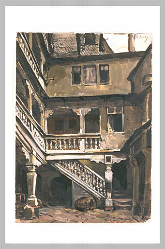 Escalier d'une cour à Francfort_0