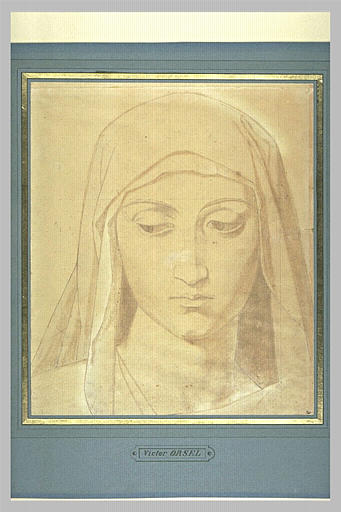 Tête de Vierge, de face_0