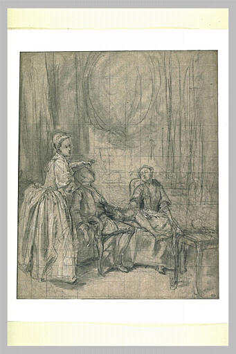 Femme debout près d'un jeune homme et d'une jeune femme endormis_0