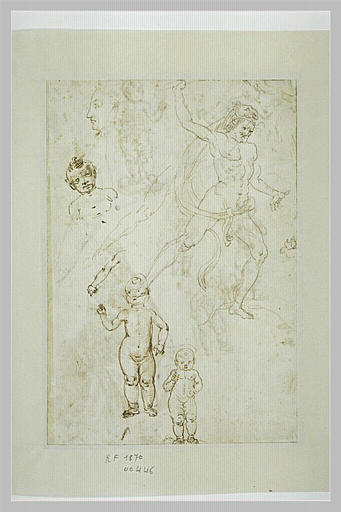 Hercule ; trois enfants ; tête de profil vers la gauche_0